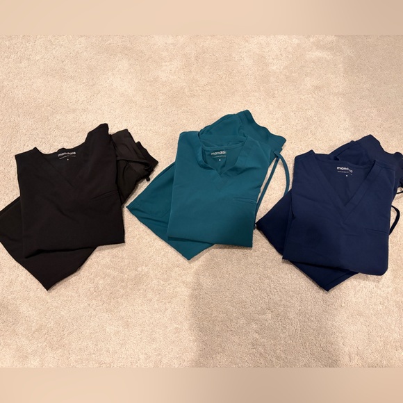 Mandala scrubs trio - Black, Teal, Navy - Picture 1 of 4